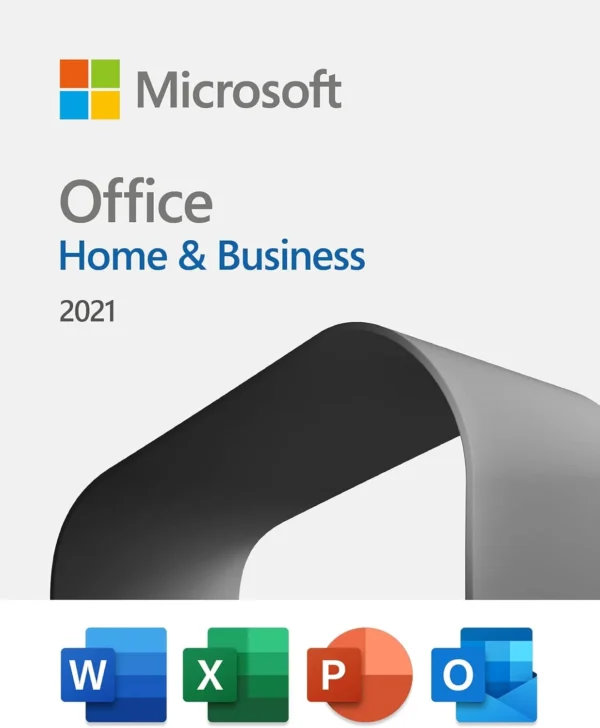 Microsoft Office 2021 Home and Business for Mac – Includes Word, Excel, PowerPoint, and Outlook. One-time purchase with no subscription required for macOS.